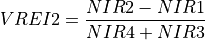 VREI2 = \frac{NIR2-NIR1}{NIR4+NIR3}